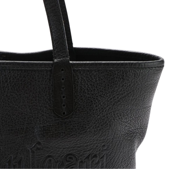 BVLGARI Black Leather Sotirio Logo Tote - Picture 2 of 10